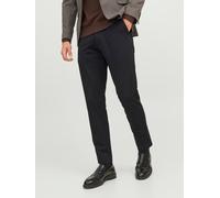 Chinohose JACK & JONES "JPSTMARCO - Chinohose mit mittlerer Taille, Slim Fit, bequem", Herren, Gr. 30, Länge 34, schwarz, Web, Obermaterial: 52% Polyester, 21% Nylon, 17% Viskose, 10% Elasthan, unifar