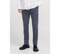 Chinohose JACK & JONES "JPSTMARCO JJDAVE NOOS", Herren, Gr. 30, Länge 32, blau (navy blazer), Obermaterial: 98% Baumwolle, 2% Elasthan, unifarben, slim fit normal, Hosen Chinohose (82556838-30) navy b