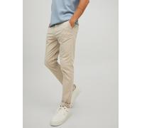 Chinohose JACK & JONES "JPSTMARCO JJFURY AKM", Herren, Gr. 27, Länge 32, beige (dune), Web, Obermaterial: 98% Baumwolle, 2% Elasthan, unifarben, slim fit normal, Hosen Chinohose (75962861-27)