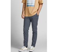 Chinohose JACK & JONES "JPSTMARCO JJFURY AKM", Herren, Gr. 32, Länge 30, blau (faded denim), Web, Obermaterial: 98% Baumwolle, 2% Elasthan, unifarben, slim fit normal, Hosen Chinohose (87446211-32) fa