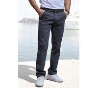 Chinohose JOHN DEVIN "regular-fit", Herren, Gr. 33, Länge 32, blau (navy), Web, Obermaterial: 98% Baumwolle, 2% Elasthan, unifarben, regular fit lang, Hosen Chinohose, aus elastischer Baumwoll-Qualitä