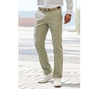 Chinohose JOHN DEVIN "regular-fit, lange Oxford Hose", Herren, Gr. 33, Länge 32, grün (hellgrün), Web, Obermaterial: 98% Baumwolle, 2% Elasthan, unifarben, regular fit lang, Hosen Chinohose, aus elast