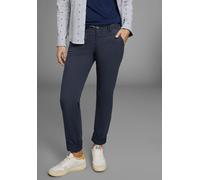 Chinohose KANGAROOS, Damen, Gr. 36, N-Gr, blau (marine), Web, Obermaterial: 98% Baumwolle, 2% Elasthan, unifarben, gerade, unten schmal lang, Hosen Hose Chinohose, in schmaler Form, mit Kordel zu bind