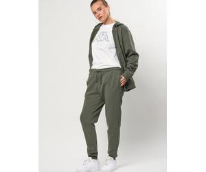 Chinohose KAPPA "Kappa Trouser KMLogo Caseri", Damen, Gr. S, Normalgrößen, grün schwarzish, Obermaterial: 60% Polyester, 40% Polyurethan, Hosen Chinohose (66315153-S) grün schwarzish