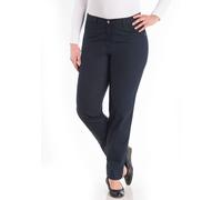 Chinohose KJBRAND "Betty Chino", Damen, Gr. 52 (26), K-Gr, blau (dunkelblau), Web, Obermaterial: 60% Baumwolle, 37% Polyamid, 3% Elasthan, bequem knöchellang, Hosen Chinohose, mit Komfortbund (7187510