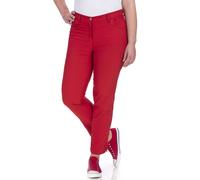 Chinohose KJBRAND "Betty Chino", Damen, Gr. 54 (27), K-Gr, rot, Web, Obermaterial: 60% Baumwolle, 37% Polyamid, 3% Elasthan, bequem knöchellang, Hosen Chinohose, mit Komfortbund (59657000-54)