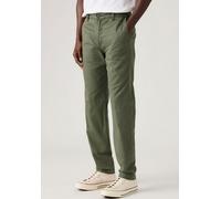 Chinohose LEVI'S "Chino Taper", Herren, Gr. 38, Länge 32, grün (kambaba cotton linen), Web, Obermaterial: 64% Baumwolle, 28% Leinen, 6% Elastomultiester, 2% Elasthan, gerade, unten schmal knöchellang,