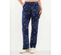 Chinohose LIBERTÉ ESSENTIEL "Liberté Essentiel Trouser ALMA", Damen, Gr. L/XL, US-Größen, blau scarf, Obermaterial: 90% Polyester, 10% Elasthan, Hosen Chinohose (54058154-1) blau scarf