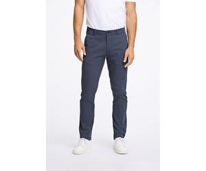 Chinohose LINDBERGH, Herren, Gr. 32, Länge 32, blau (dk blau), Stoff, Obermaterial: 98% Baumwolle, 2% Elasthan, slim fit normal, Hosen Chinohose, mit Stretch (76370709-32) dk blau