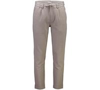 Chinohose LINDBERGH, Herren, Gr. L, N-Gr, stone melange, Web, Obermaterial: 67% Polyester, 30% Viskose, 3% Elasthan, meliert, regular fit lang, Hosen Chinohose, mit Taschen (16630917-L) stone melange