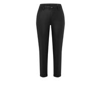Chinohose MAC "CHINO turn up", Damen, Gr. 46, N-Gr, schwarz, Web, Obermaterial: 59% Modal, 39% Polyester, 2% Elasthan, slim fit knöchelfrei, Hosen Chinohose, Leder-Optik (41312038-46) schwarz