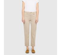 Chinohose MAC, Damen, Gr. 44, N-Gr, beige (light beige), Web, Obermaterial: 36% Lyocell, 36% Modal, 16% Baumwolle, 10% Elastomultiester, 2% Elasthan, slim fit knöchellang, Hosen Chinohose, Elastischer