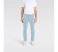 Chinohose MAC "Driver", Herren, Gr. 36, Länge 32, blau fog, Web, Obermaterial: 89% Baumwolle, 8% Polyester, 3% Elasthan, figurumspielend knöchellang, Hosen Chinohose, mit Stretch (22376412-36) blau fo