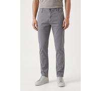 Chinohose MAC "Driver", Herren, Gr. 40, Länge 30, grau (light storm grau), Web, Obermaterial: 89% Baumwolle, 8% Polyester, 3% Elasthan, figurumspielend knöchellang, Hosen Chinohose, mit Stretch (68844