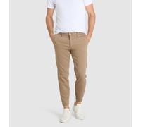 Chinohose MAC "Griffin", Herren, Gr. 34, Länge 34, grau (clay), Web, Obermaterial: 70% Baumwolle, 26% Polyamid, 4% Elasthan, casual, regular fit knöchelfrei, Hosen, mit Taschen (97281562-34) clay