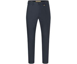 Chinohose MAC "Griffin", Herren, Gr. 34, Länge 28, blau (nautic blau), Web, Obermaterial: 55% Baumwolle, 40% Polyamid, 5% Elasthan, regular fit knöchelfrei, Hosen Chinohose, mit Taschen (81560654-34)