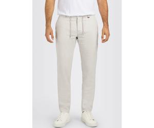 Chinohose MAC "Lennox Sport", Herren, Gr. 32, Länge 34, kitt, Web, Obermaterial: 47% Leinen, 34% Polyester, 17% Viskose, 2% Elasthan, lang, Hosen Chinohose, Leinenstruktur (92690437-32) kitt