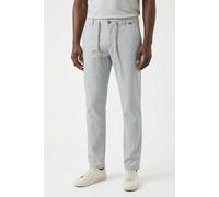 Chinohose MAC "Lennox Sport", Herren, Gr. 34, Länge 32, silber, Web, Obermaterial: 47% Leinen, 34% Polyester, 17% Viskose, 2% Elasthan, lang, Hosen Chinohose, Leinenstruktur (36139652-34) silber