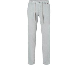 Chinohose MAC "Lennox Sport", Herren, Gr. 38, Länge 30, silber, Web, Obermaterial: 47% Leinen, 34% Polyester, 17% Viskose, 2% Elasthan, lang, Hosen Chinohose, Leinenstruktur (49348419-38) silber