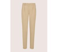 Chinohose MADELEINE "Chinohose Elegante Stoffhose mit Bundfalte", Damen, Gr. 19, N + K Gr, beige, Obermaterial: 64% Baumwolle CO. 33% Polyester PES. 3% Elasthan EL., Modern, schmal, Hosen Chinohose, C