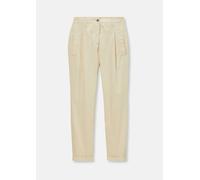 Chinohose MADELEINE "Hose Chino-Hose mit Bundfalten", Damen, Gr. 34, N + K Gr, grau (kiesel), Obermaterial: 98% Baumwolle CO (CMIA). 2% Elasthan EL., Hosen Chinohose (16442430-34) kiesel