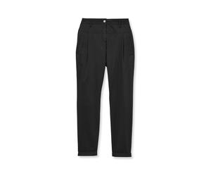 Chinohose MADELEINE "Hose Chino-Hose mit Bundfalten", Damen, Gr. 46, N + K Gr, schwarz, Obermaterial: 98% Baumwolle CO (CMIA). 2% Elasthan EL., Hosen Chinohose (12913569-46) schwarz