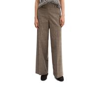 Chinohose MARC O'POLO "aus Baumwoll-Stretch", Damen, Gr. 42, Normalgrößen, braun (schwarz braun), Obermaterial: 98% Baumwolle, 2% Elasthan, kariert, normal, Hosen Chinohose (58221160-42) schwarz braun