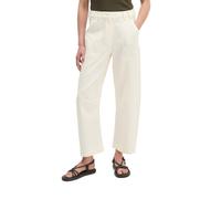 Chinohose MARC O'POLO "aus Baumwoll-Twill-Stretch", Damen, Gr. 34, Normalgrößen, weiß (weiß cotton), Twill, Obermaterial: 97% Baumwolle, 3% Elasthan, unifarben, loose fit lang, Hosen Chinohose (532507