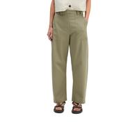 Chinohose MARC O'POLO "aus Baumwoll-Twill-Stretch", Damen, Gr. 40, Normalgrößen, pure sage, Twill, Obermaterial: 97% Baumwolle, 3% Elasthan, unifarben, loose fit lang, Hosen Chinohose (70776105-40) pu
