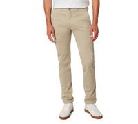 Chinohose MARC O'POLO "aus Bio-Baumwoll-Twill", Herren, Gr. 32/36, Länge 36, beige (soybean), Obermaterial: 97% Baumwolle, 3% Elasthan, unifarben, slim fit normal, Hosen Chinohose (37872133-32) soybea