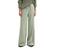 Chinohose MARC O'POLO "aus Bio-Baumwolle-TENCEL™ Lyocell-Leinen-Mix", Damen, Gr. 38, Normalgrößen, fresh sage, Twill, Obermaterial: 54% Baumwolle, 23% Lyocell, 23% Leinen, unifarben, kurz, Hosen Chino