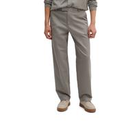 Chinohose MARC O'POLO "aus Bio-Bauwoll-Stretch-Satin", Herren, Gr. 34, Länge 32, beige (graphite dust), Obermaterial: 99% Baumwolle, 1% Elasthan, unifarben, relaxed fit normal, Hosen Chinohose (436862