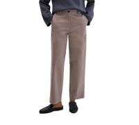 Chinohose MARC O'POLO "aus Brushed Cotton Twill", Damen, Gr. 44, Normalgrößen, beige (chalky braun), Twill, Obermaterial: 56% Baumwolle, 41% Lyocell, 3% Elasthan, unifarben, loose fit normal, Hosen Ch