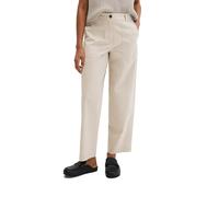 Chinohose MARC O'POLO "aus Brushed Cotton Twill", Damen, Gr. 44, Normalgrößen, linen beige, Twill, Obermaterial: 56% Baumwolle, 41% Lyocell, 3% Elasthan, unifarben, regular fit knöchelfrei, Hosen Chin