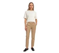 Chinohose MARC O'POLO "aus elastischem Baumwoll-Twill", Damen, Gr. 42, Normalgrößen, braun (salted caramel), Twill, Obermaterial: 97% Baumwolle, 3% Elasthan, unifarben, kurz, Hosen Chinohose (18663719