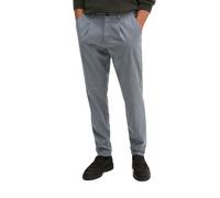 Chinohose MARC O'POLO "aus elastischem Bio-Baumwoll-Viskose-Mix", Herren, Gr. 32, Länge 32, grau (medium grau), Obermaterial: 49% Baumwolle, 49% Viskose, 2% Elasthan, kariert, normal, Hosen Chinohose