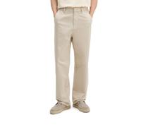 Chinohose MARC O'POLO "aus elastischem Bio-Baumwollsatin", Herren, Gr. 33, Länge 34, beige (light oat), Obermaterial: 99% Baumwolle, 1% Elasthan, unifarben, loose fit normal, Hosen Chinohose (28529018