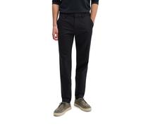 Chinohose MARC O'POLO "aus elastischem Bio-Baumwollsatin", Herren, Gr. 36, Länge 32, schwarz navy, Obermaterial: 99% Baumwolle, 1% Elasthan, unifarben, normal, Hosen Chinohose (51057362-36) schwarz na