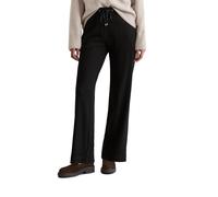 Chinohose MARC O'POLO "aus elastischem Viskose-Mix", Damen, Gr. 40, Normalgrößen, schwarz, Twill, Obermaterial: 70% Viskose, 25% Polyamid, 5% Elasthan; Futter: 100% Baumwolle, unifarben, weit normal, 