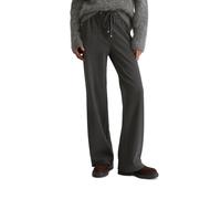 Chinohose MARC O'POLO "aus elastischem Viskose-Mix", Damen, Gr. 46, Normalgrößen, night grau melange, Twill, Obermaterial: 70% Viskose, 25% Polyamid, 5% Elasthan; Futter: 100% Baumwolle, unifarben, we