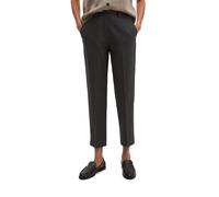 Chinohose MARC O'POLO "aus garngefärbtem Polyester-Viskose-Mix", Damen, Gr. 34, Normalgrößen, dunkelgrau, Twill, Obermaterial: 49% Polyester, 48% Viskose, 3% Elasthan, gestreift, slim fit normal, Hose