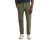 Chinohose MARC O'POLO "aus hochwertigem Bio-Baumwoll-Mix", Herren, Gr. 38, Länge 32, dried herb, Obermaterial: 97% Baumwolle, 3% Elasthan, unifarben, gerade, unten schmal normal, Hosen Chinohose (7470