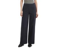 Chinohose MARC O'POLO "aus Interlock-Qualität", Damen, Gr. 46, Normalgrößen, blau (m889), Obermaterial: 52% Baumwolle, 40% Polyamid, 8% Elasthan; Futter: 97% Baumwolle, 3% Elasthan, unifarben, weit la