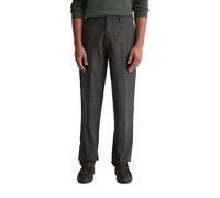 Chinohose MARC O'POLO "aus italienischem Schafwoll-Mix", Herren, Gr. 33, Länge 34, grau (dunkelgrau), Obermaterial: 50% Wolle (Schafwolle), 30% Polyester, 20% Baumwolle, unifarben, weit lang, Hosen Ch