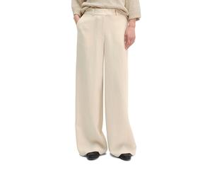 Chinohose MARC O'POLO "aus Leinen-Viskose-Mix", Damen, Gr. 38, Normalgrößen, chalky sand, Obermaterial: 67% Leinen, 33% Viskose, unifarben, loose fit lang, Hosen Chinohose (14845863-38) chalky sand