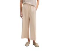 Dehnbund-Hose MARC O'POLO "MARGO Wide", Damen, Gr. 42, N-Gr, smooth sand, Web, Obermaterial: 90% Lyocell, 10% Leinen, relaxed fit, Hosen, Model Margo wide aus Lyocell-Leinen-Mix, elastischer Bund (380