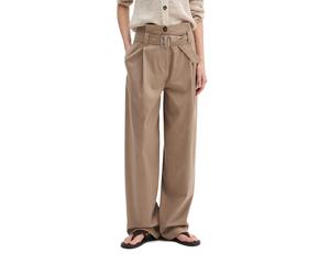 Chinohose MARC O'POLO "aus Lyocell-Organic-Cotton-Stretch", Damen, Gr. 38, Normalgrößen, earthy taupe, Twill, Obermaterial: 58% Lyocell, 40% Baumwolle, 2% Elasthan, unifarben, relaxed fit normal, Hose