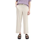 Chinohose MARC O'POLO "aus Organic Cotton-Lyocell-Leinen-Mix", Damen, Gr. 38, Normalgrößen, grau silk, Twill, Obermaterial: 54% Baumwolle, 23% Lyocell, 23% Leinen, unifarben, loose fit kurz, Hosen Chi