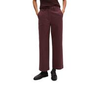 Chinohose MARC O'POLO "aus Organic-Cotton-Stretch mit Lyocell", Damen, Gr. 42, Normalgrößen, schwarz cherry, Twill, Obermaterial: 56% Baumwolle, 41% Lyocell, 3% Elasthan, unifarben, loose fit normal,