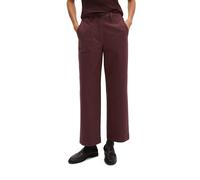 Chinohose MARC O'POLO "aus Organic-Cotton-Stretch mit Lyocell", Damen, Gr. 44, Normalgrößen, schwarz cherry, Twill, Obermaterial: 56% Baumwolle, 41% Lyocell, 3% Elasthan, unifarben, loose fit normal, 